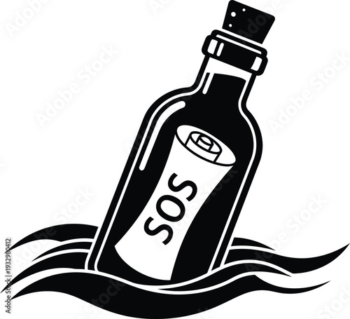 Isolated vector illustration of a vintage beer bottle and red wine bottle with a glass of alcohol on white background