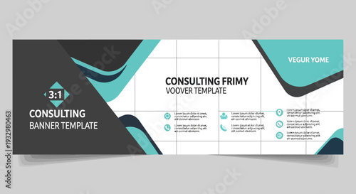 Consulting Firm Business Banner Template with Modern Design.