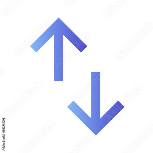 Vector of Icon Exchange Arrows Vertical Up dan Down Swap_Gradient Fill  Icon