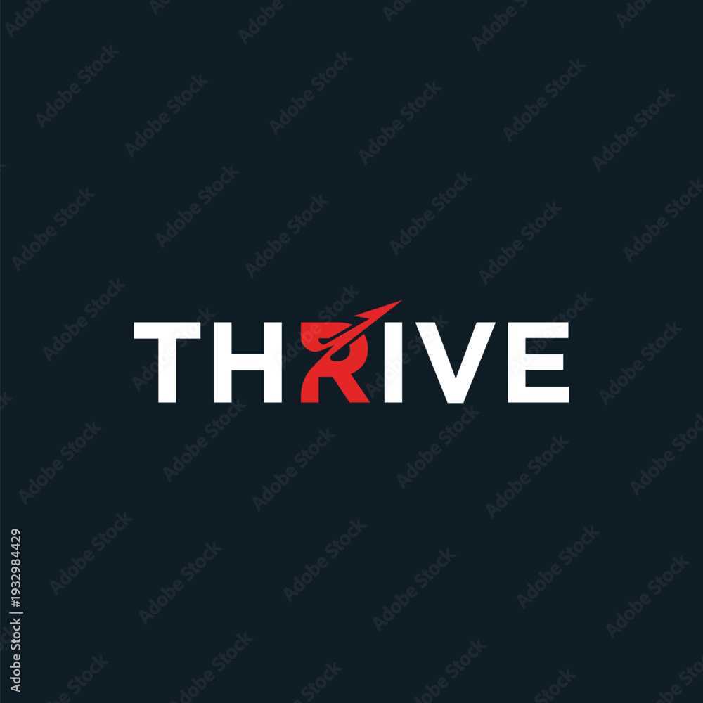 Fototapeta premium Thrive of arrow logo design