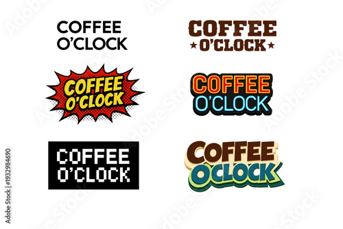 Coffee o'clock: retro and modern typography styles for cafés and coffee lovers