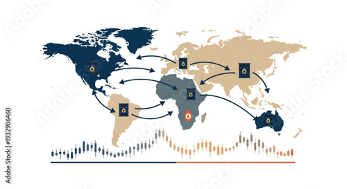 Global fossil fuel production and market graphic