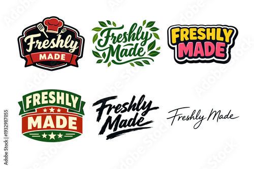 Variety of freshly made logos featuring different designs and fonts