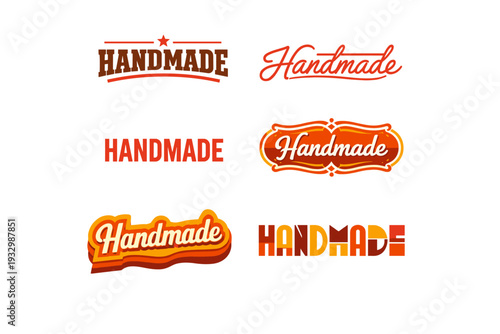 Variety of handmade logos with diverse fonts and styles