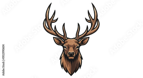 Deer logo. Deer head logo design. Deer logo illustration.