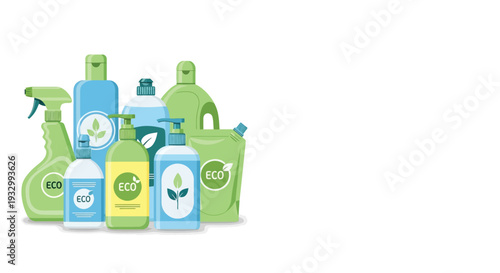 Natural Cleaning Supplies Illustration
