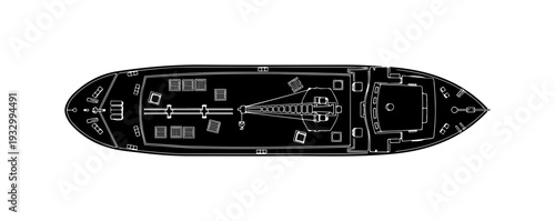 Sleek yacht deck layout with modern design elements