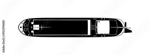 Modern luxury yacht top view illustration