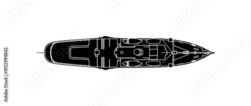 Sleek yacht deck layout plan for luxurious sailing experience
