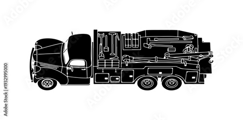 Fire truck responding quickly to emergency situation