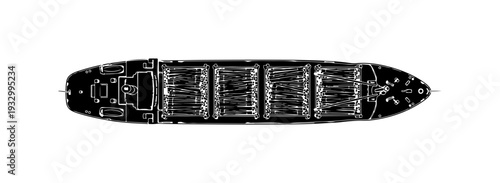 Vintage pirate ship sailing vessel illustration