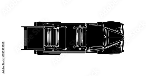 Vector illustration of a black industrial conveyor belt