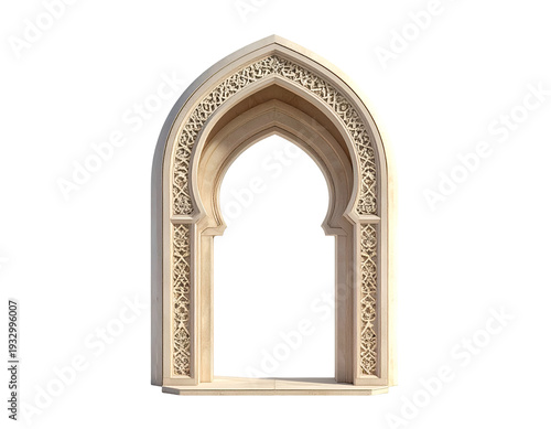 Ornate arched architectural element with intricate carvings