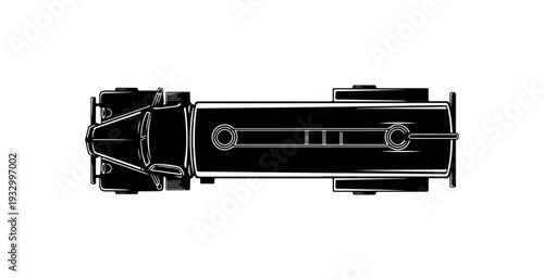 Vector illustration of a black mechanical component