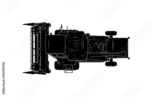 Vector illustration of industrial sewing machine from above