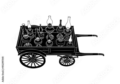 Vintage Milk Delivery Cart