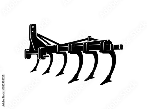Cultivator tool icon for agriculture and farming