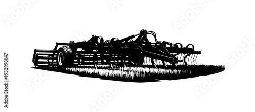 Modern Farm Tractor Graphic Design