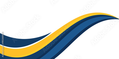 blue and yellow wavy shape background. suitable for business poster design, corporate banner, presentation, flyer, social media post. vector illustration