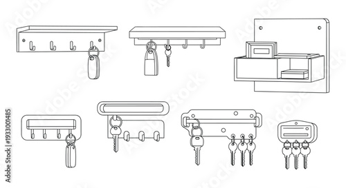 Key holders and key organizers for home or office use effectively