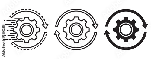 Gear transformation process illustration