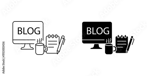 Blogger Workspace Desk Setup Icon