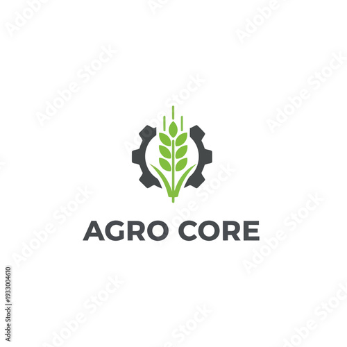 Agro Core Industrial Agriculture Technology Logo