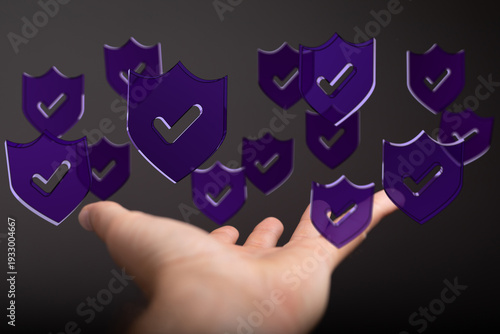 Image of a hand holding sev...