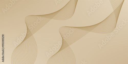 The background features a smooth texture with beige lines creating a flowing design. Beige background with wavy line pattern. Beige background vector. Modern wavy line pattern background.Print