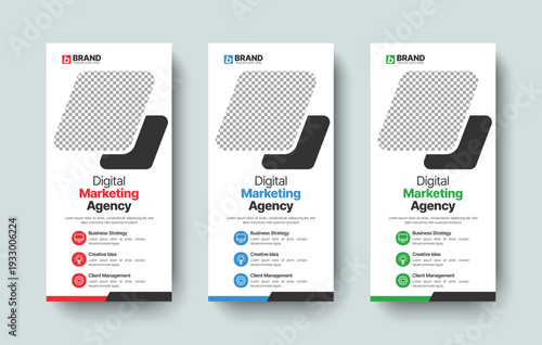 Creative corporate business dl flyer or rack card design layout template. Professional dl flyer, rack card, roll up banner, poster, leaflet, standee or x banner design.