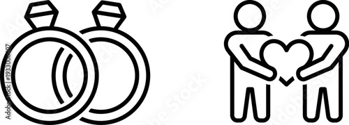 Symbolic representation of marriage and love between two people