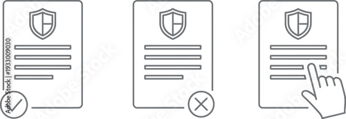User interaction with document security verification icons