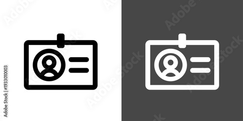 シンプルな身分証・社員証・学生証のアイコン