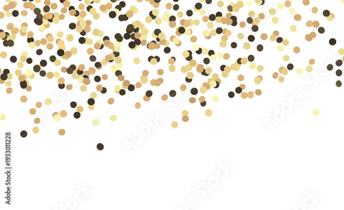 Elegant gold confetti on wh...