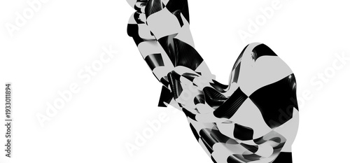 An abstract checkered flag ...