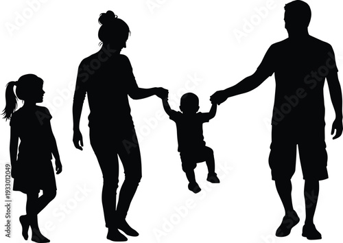 Side profile silhouette of a confident young man in a stylish trench coat carrying a backpack walking against white background