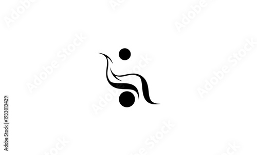 abstract human disability image logo design therapy logo