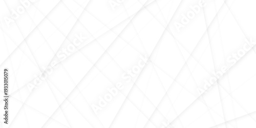 Abstract geometric white light background. Modern and creative design. Seamless abstract technology line triangle background with lines angles shapes in white and gray layer.	