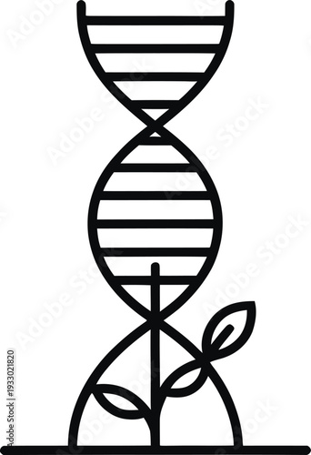 Symbolic representation of genetics and plant growth intertwined