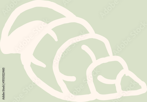 Coastal seashell decorative sketchy element