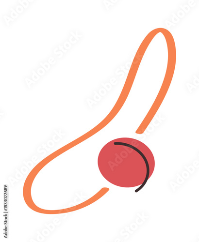 Red clown nose costume sticker