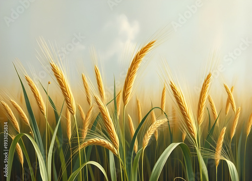 wheat, ears, grain, barley, rye, cereal, harvest, agriculture, farming, field, rural, countryside, nature, crop, plant, golden, oil, painting, artwork, art, canvas, texture, brushstroke, fineart, clas