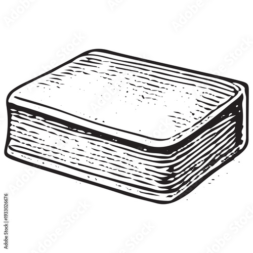 Classic Wallet Fashion Accessory Vintage Engraving Style Illustration