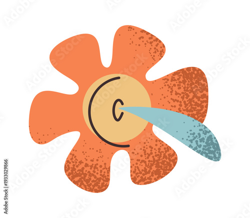 Flower prank toy sticker design