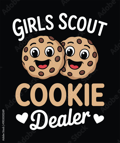 Girls Scout Cookie Seller Funny Baking Fundraiser T Shirt Printable Graphic