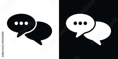 Thin line vector icon of an oval speech bubble with three dots. Minimalist communication symbol for typing, commenting, and instant messaging interfaces for web and mobile applications.