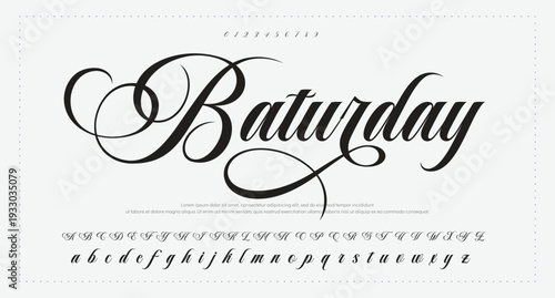 letter design with signature font style 