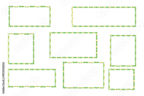 PNG Illustration Green frame shapes isolated on transparent background