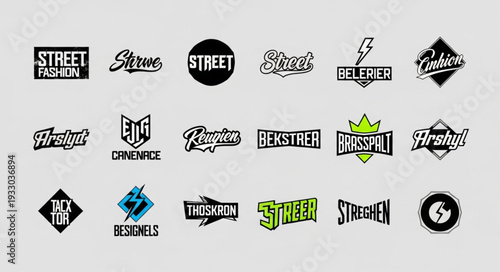 Collection of Streetwear Logos and Branding Designs for Fashion and Apparel.