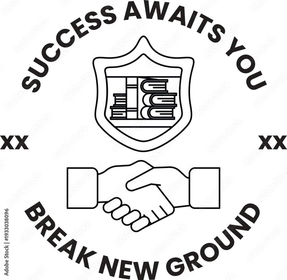 Obraz premium A logo for a company that says success awaits you